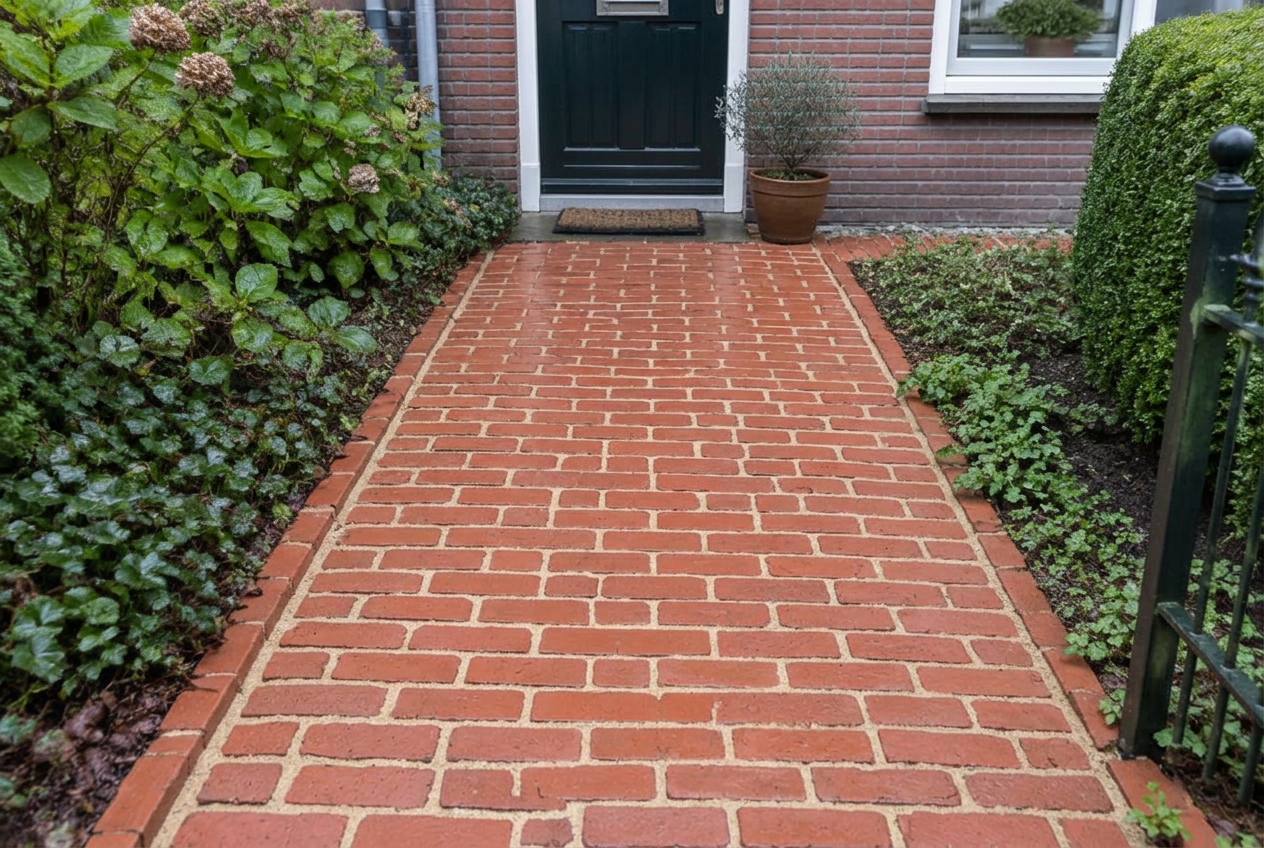Tuinpad reinigen, Beuningen, na de reiniging