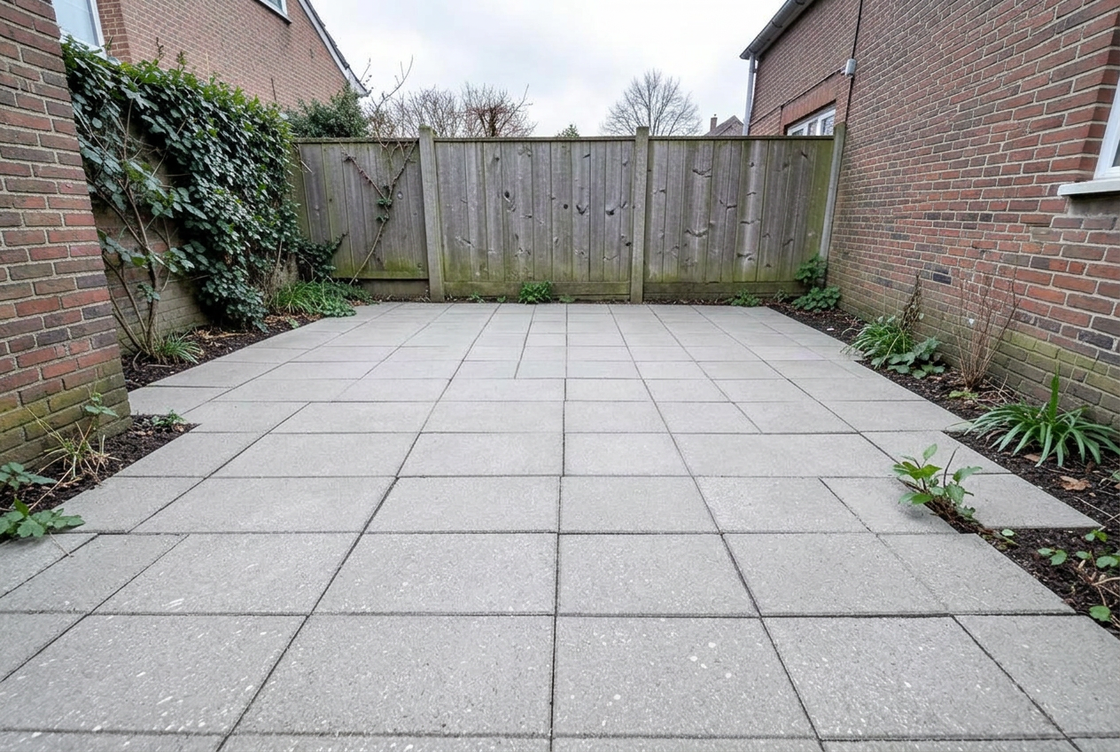 Terras reinigen, na de reiniging